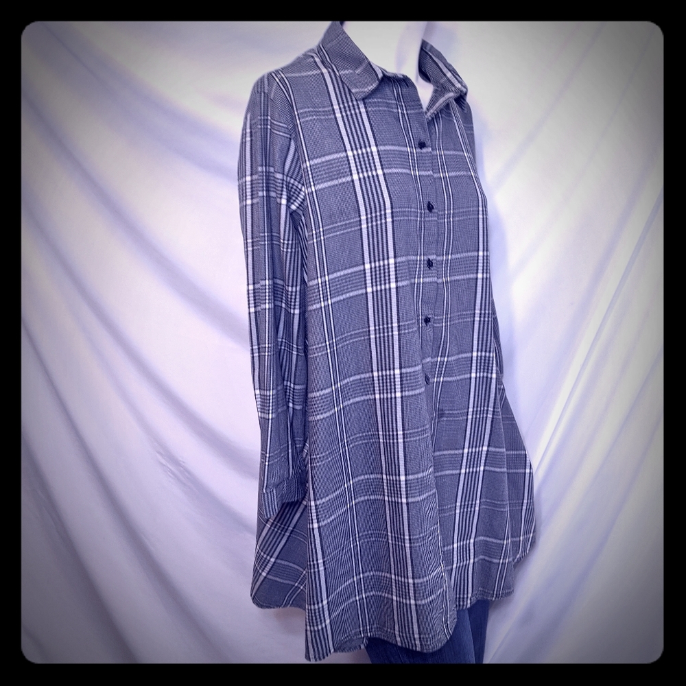 Zara woman | tunic | plaid grey | EUC | Small